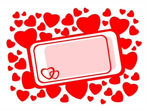Ornate Heart Frame White Background Valentine Illustration — Stock Vector