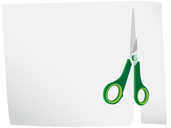Scissors Cut Background Paper Vector — Stock Vector