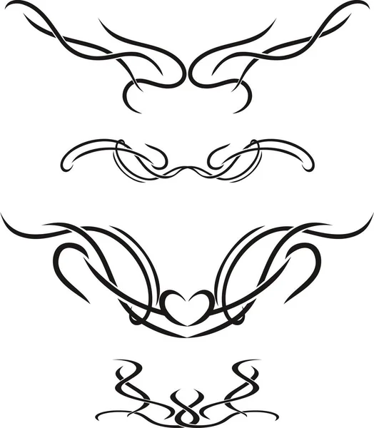 Abstraktní Vektorová Kresba Motiv Tetování Dekorativní Kresba Bílé Pozadí Cínová — Stockový vektor