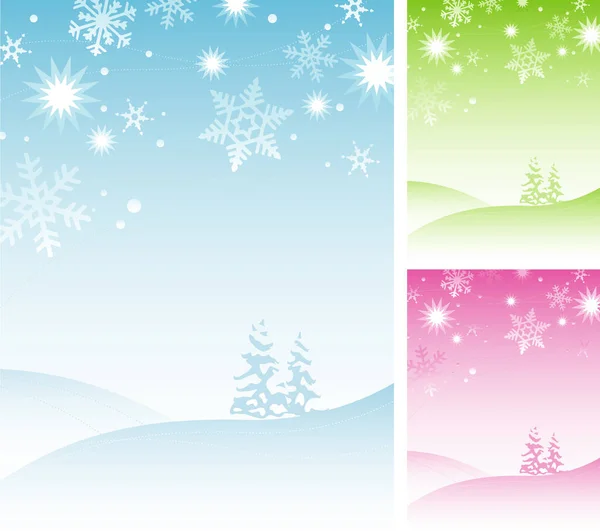 Winter Snowflake Background Colors Flexible Easy Edit File — Stock Vector