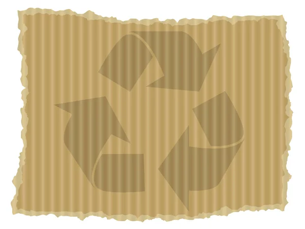 Cartão Rasgado Com Símbolo Reciclagem Por Favor Verifique Meu Portfólio —  Vetores de Stock