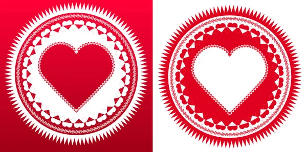 Love Seal Composé Divers Motifs Coeur Brisé — Image vectorielle
