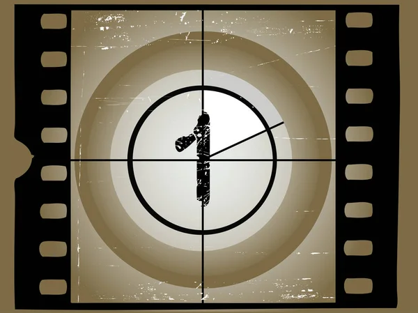 Vieux Compte Rebours Film Rayé — Image vectorielle