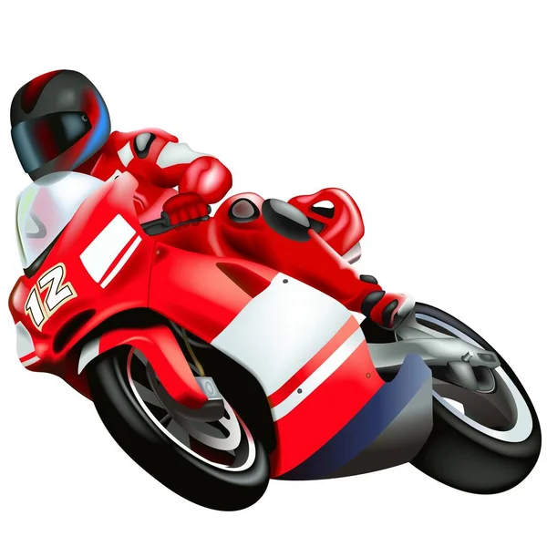 Motorrad Hoch Detaillierte Und Farbige Vektorabbildung Ducati — Stockvektor