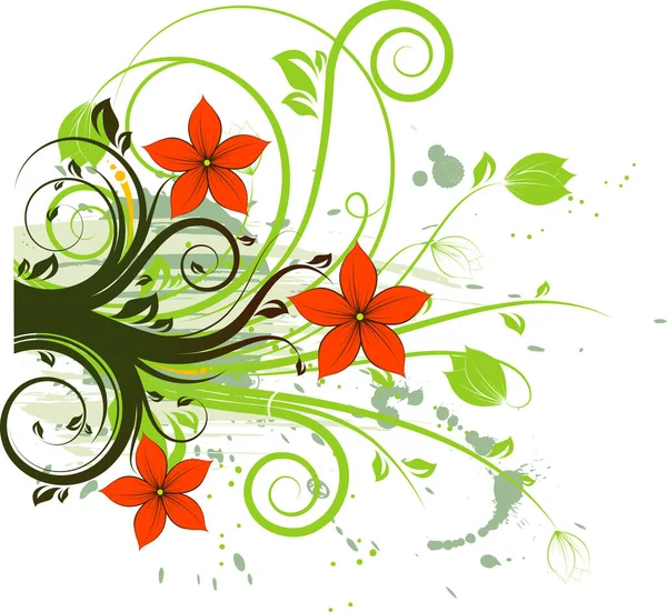 Illustration Vectorielle Florale Convient Bien Pour Design — Image vectorielle