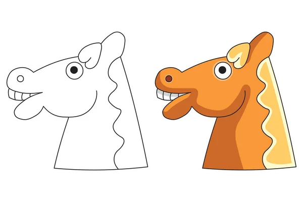 Roztomilý Vektorový Karikatura Koně — Stockový vektor