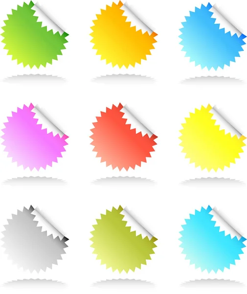 Une Sélection Illustrations Autocollants Colorés — Image vectorielle