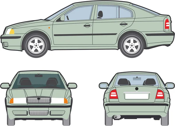 Illustrazione Popolare Auto Ceca Perfetto Avvolgere Mockup Possibile Modificare Ogni — Vettoriale Stock