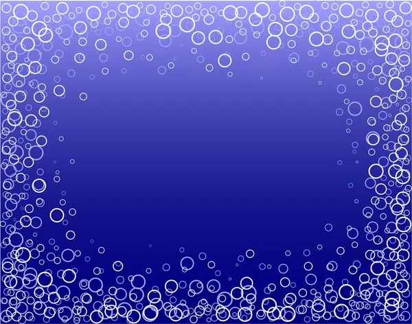 Abstract Vector Border Underwater Bubbles — Stock Vector