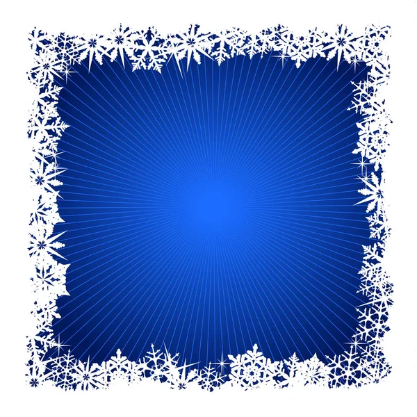 瘦弱的圣诞 冬天的雪花背景 蓝白相间 使用全球色彩 雪花单个物体 — 图库矢量图片