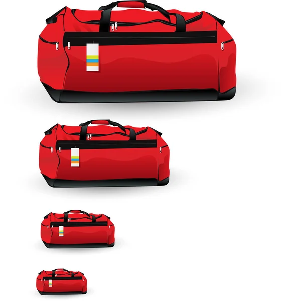Vector Icon Red Sports Bag — Stock Vector