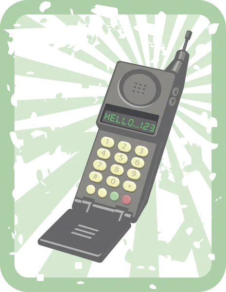 Eski Bir Cep Telefonu Görüntüsü Eps — Stok Vektör