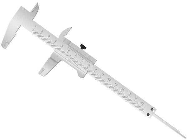 The exact measuring tool on a white backgroun