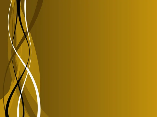 Gold Black Waves Vector Background Gold Black Color — Stock Vector