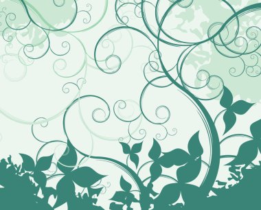 Çiçek soyut vektör bileşimi