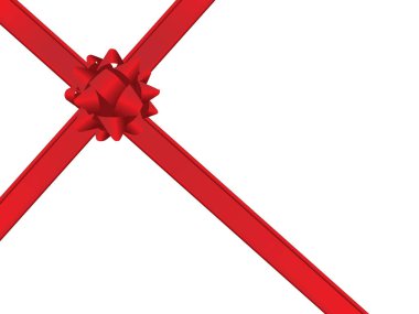 Kırmızı fiyonk ve kurdele. Portföyümde daha fazla noel resmi.