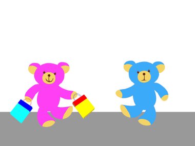 Bay ve Bayan Oyuncak Ayı kasabaya gidin.