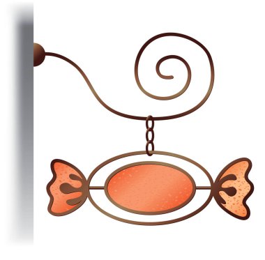 Metnin için Avrupa tarzında metal turuncu tabela