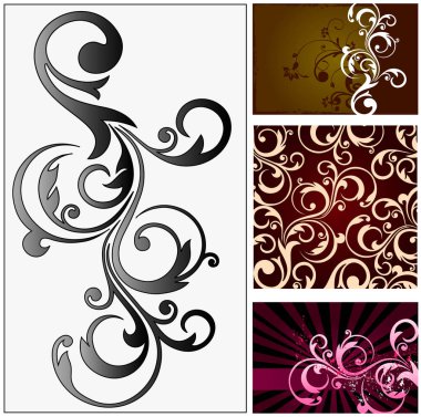 Çiçeksel arkaplan resmi - renk illüstrasyonu