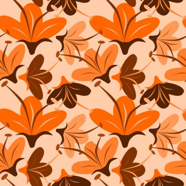 pürüzsüz turuncu çiçek resmi - renk çizimi