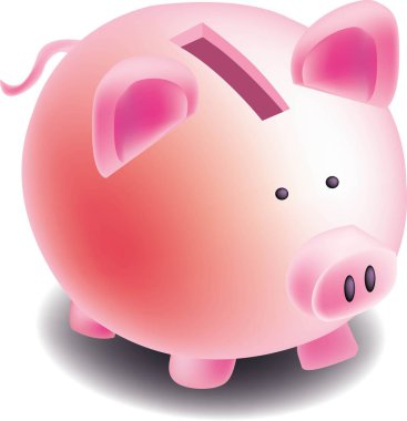a illustration, vector for piggy bank clipart