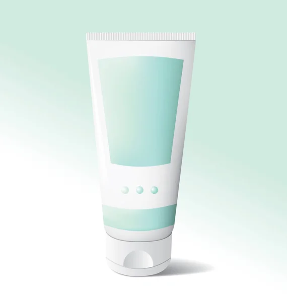 Illustratie Van Een Cosmetische Buis Kan Gezichtsspoeling Vochtinbrengende Crème Bodywash — Stockvector