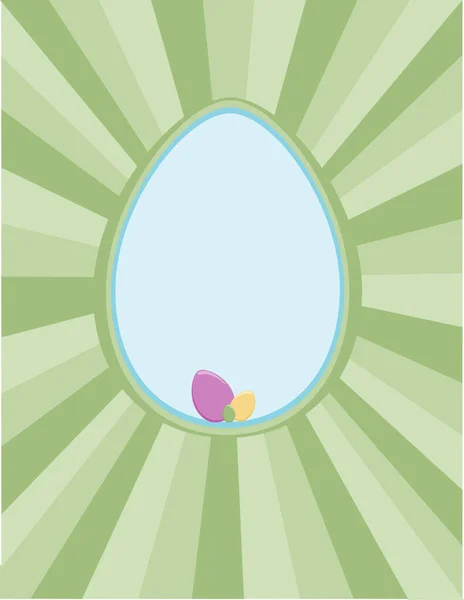 绿色星暴背景下文本或产品窗口的卵形区域 — 图库矢量图片