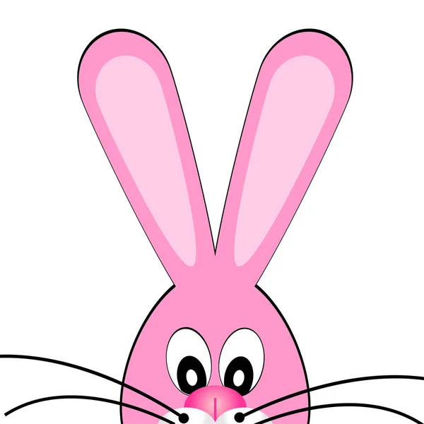 Easter Bunny Peeping Out White Background — Stock Vector