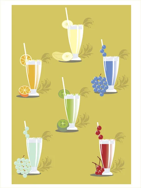 Напитки Иконка Набор Изображения Цветная Иллюстрация — стоковый вектор