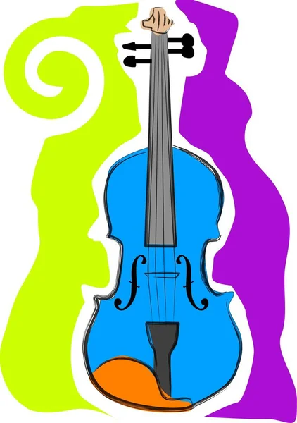 Vettore Disegno Icona Illustrazione Violino — Vettoriale Stock