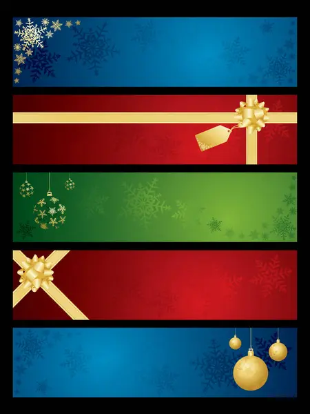Banderas Navidad Más Imágenes Navideñas Cartera — Vector de stock