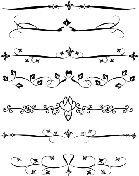 Ornamental Vector Page Rulers — Stock Vector