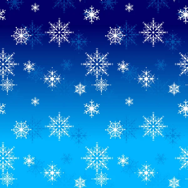 Nahtloser Hintergrund Schneeflocken Bild Farbige Illustration — Stockvektor