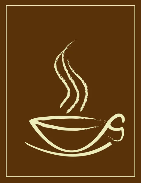 Csésze Kávé Füst — Stock Vector