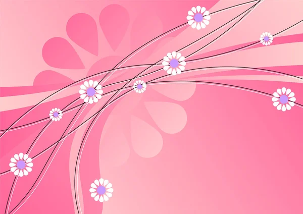 Μοτίβο Λουλουδιών Τόνους Ροζ Που Θυμίζουν Άνοιξη — Διανυσματικό Αρχείο