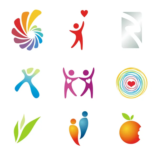Set Von Corporate Vektor Branding Logo Vorlagen Platzieren Sie Einfach — Stockvektor