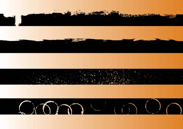 Black Grunge Artistic Strips Transparent Vector Can Overlaid Other Graphics — Stock Vector