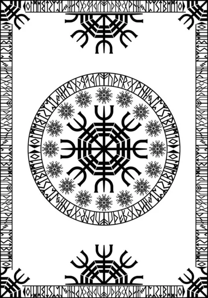 Рунический Прямоугольный Викинг — стоковый вектор