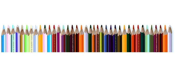 Pencils Image Color Illustration — Stock Vector