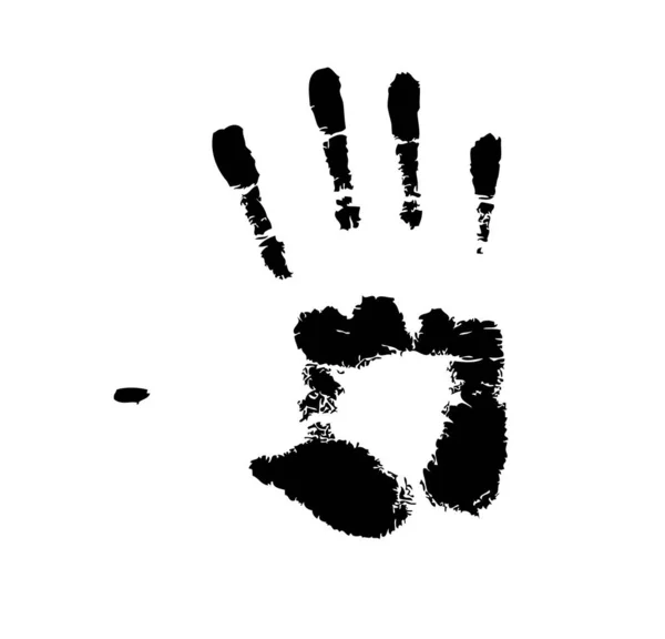 黑色和白色的手印插图 — 图库矢量图片