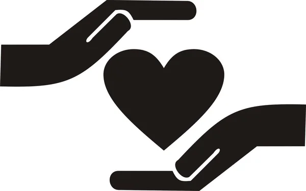 Zorgvuldige Handen Als Symbool Van Liefde Zorg — Stockvector