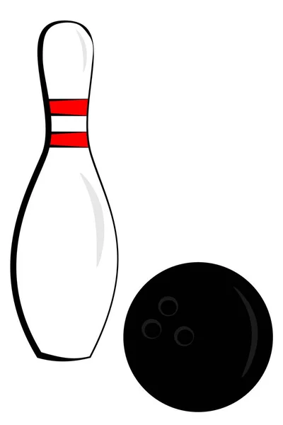 Een Bowlingpin Bal — Stockvector