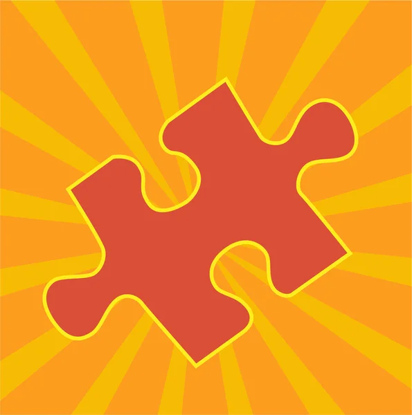 Jigsaw Puzzle Imagem Peça Ilustração Cores — Vetor de Stock