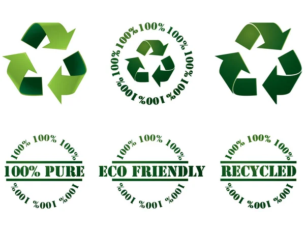 Σύμβολο Ανακύκλωσης Και Γραμματόσημα Παρακαλώ Ελέγξτε Χαρτοφυλάκιό Μου Για Περισσότερες — Διανυσματικό Αρχείο