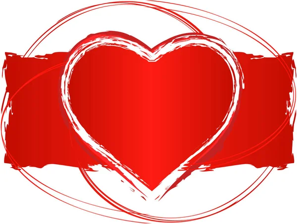 Vector Love Heart Design Con Remolinos Todos Los Elementos Colocados — Vector de stock