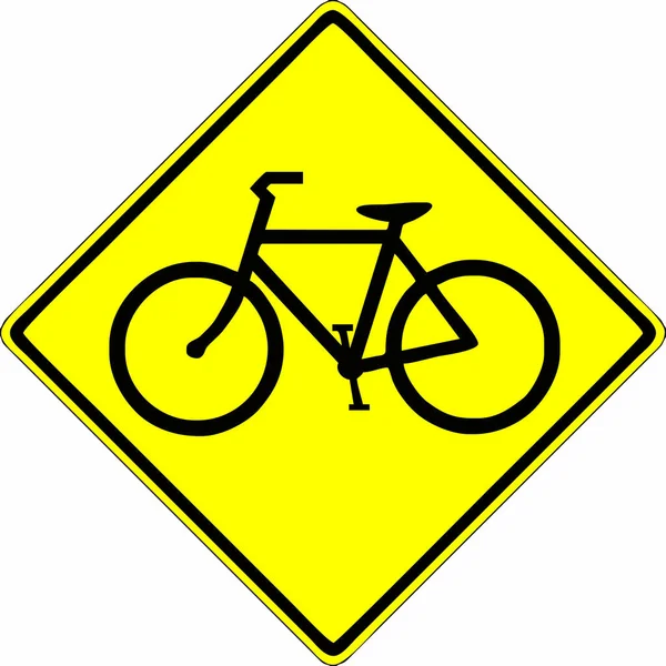 Bisiklet Şeridi Tabelasının Vektör Illüstrasyonu — Stok Vektör