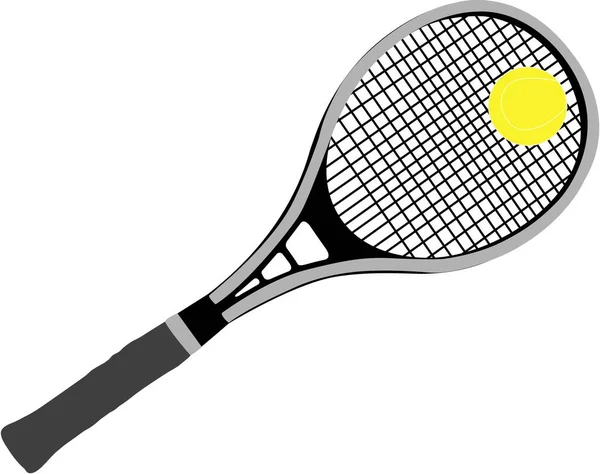 Ρακέτα Του Τένις Εικόνα Εικονογράφηση Χρώμα — Διανυσματικό Αρχείο