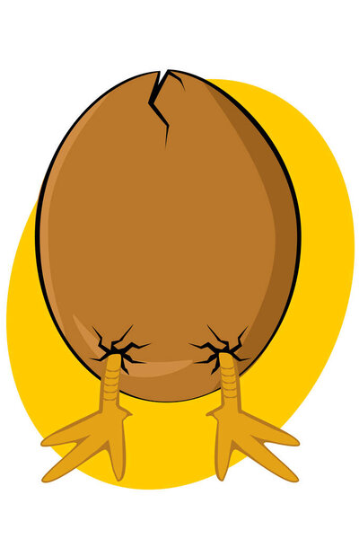 Цыпленок сбегает из яйца