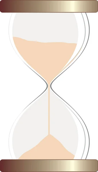 Ilustración Reloj Arena Aislado — Vector de stock