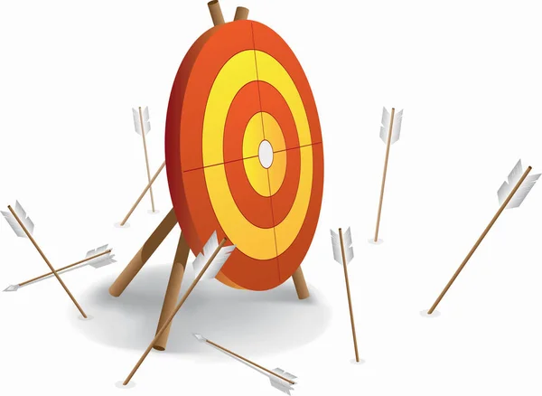 Archery Bad Shootting — Stock Vector